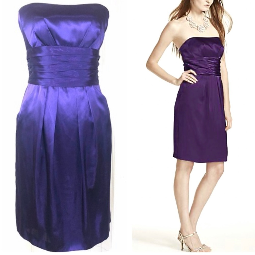 Strapless purple bridesmaid dress 4